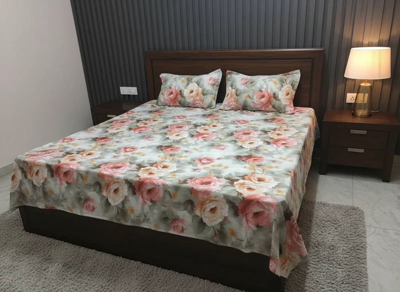 AthSVi Alayam Everyday Luxe queen size cotton bedsheets in floral and botanical prints