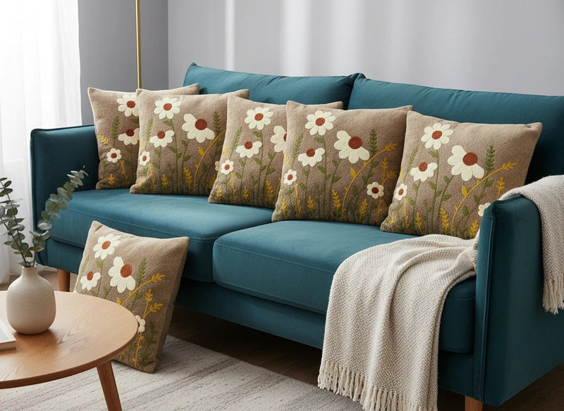 AthSVi Alayam Cushion Covers collection floral embroidered throw pillow covers