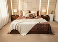 Striped Brown | Dark Current Collection Cotton Bedsheet | King Size Double Bedsheet – AthSVi Alayam