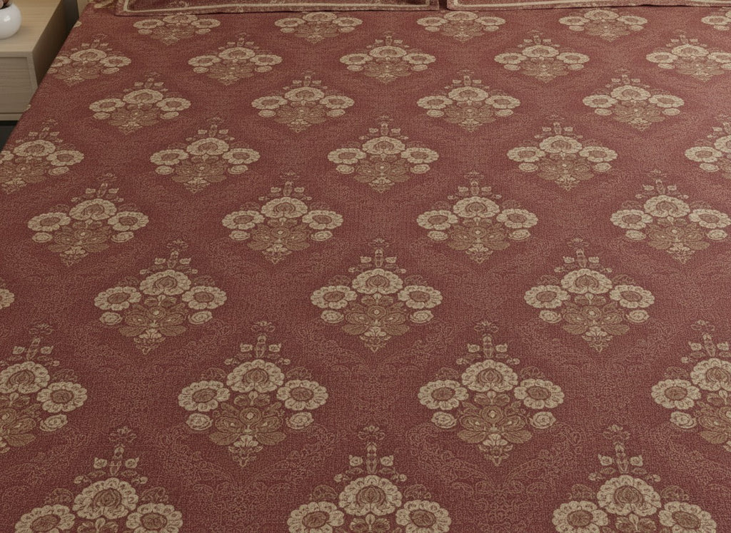 Teak Brown | Dark Current Collection Cotton Bedsheet | King Size Double Bedsheet – AthSVi Alayam