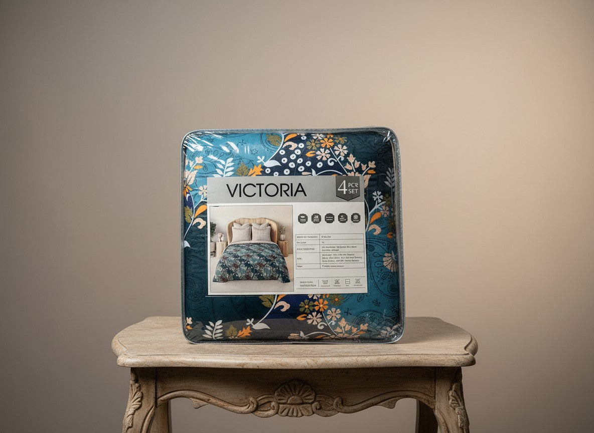 Midnight Bloom Floral Quilted Comforter with Pillow Covers | Cotton Comforter King Size – AthSVi Alayam